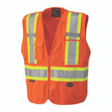 Pioneer Break Away Zip Vest,Orange,XS V1021150U-XS
