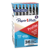 Paper Mate Profile Ballpoint Pen,Black,Bold,PK36 1921067