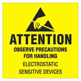 Tape Logic Label,Attention,Observe Precautions,2x2" DL1369
