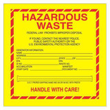 Tape Logic Label,Hazardous WasteStandard,6x6" DL7530