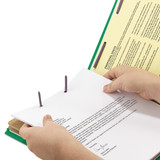 Smead Pressboard Folder,6 Section,Green,PK10 14083