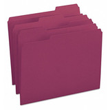 Smead Pressboard Folder,Tab,Maroon,PK100 13093