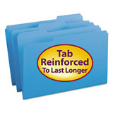 Smead Folders,Reinforced Tab,Blue,PK100 17034