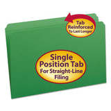 Smead Folder,Straight Cut,Green,PK100 17110