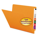 Smead Folder,End Tab,Orange,PK100 25510