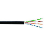 Genspeed Data Cable,Cat 5e,24 AWG,1000ft,Black 5136100