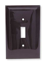 Hubbell Wiring Device-Kellems Toggle Switch Wall Plate,1 Gang,Brown NPJ1