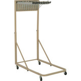 Interion Blueprint Pivot Mobile Rack with 12 Hangers & 12""-24"" Hanging Clamps