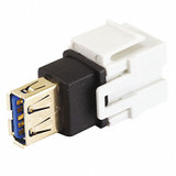 Monoprice Datacom Jack,USB3.0A(F/F),Flush,Wht 7836