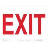 Brady Exit Sign,7X10",R/WHT,PLSTC,Exit,ENG 22489