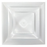 American Louver Ceiling Diffuser,Square,Plastic,8" Duct STR-C-8W-FR