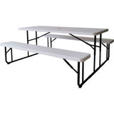 Global Industrial 6' Folding Plastic Picnic Table White
