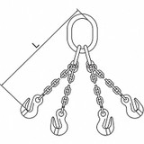 Pewag Chain Sling,9/32 in Size,G120,5 ft L,QOG 7G120QOG/5
