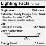 Philips Ultra Definition 40W Equivalent Daylight B11 Medium LED Decorative Light Bulb (3-Pack)