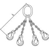 Pewag Chain Sling,9/32 in Size,G120,10' L,QOS 7G120QOS/10