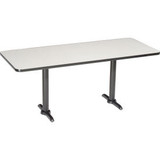 Interion Breakroom Table 72""L x 36""W x 29""H Gray