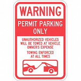 Lyle Permit Parking Sign,18" x 12" T1-1064-EG_12x18