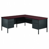 Hirsh L-Shape Desk,66" W,29-1/2" H,72" D  20454