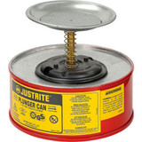 Justrite Safety Plunger Can - 1 Quart Steel 10108