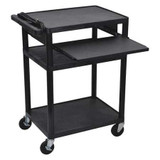 Luxor Cart,(3) Shelf with Pull Out Shelf LP34LE-B