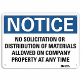 Lyle Notice Sign,7 in x 10 in,Aluminum U5-1412-RA_10X7