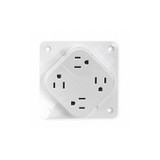 Hubbell Receptacle,White,15 A,2P3W,Back,1PK HBL415W