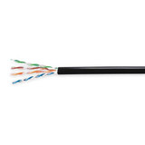 Genspeed Data Cable,Cat 5e,24 AWG,1000ft,Black 5136101