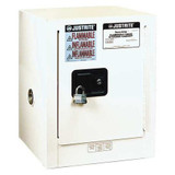 Justrite Flammable Safety Cabinet,4 Gal.,White 890405