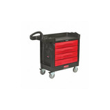 Rubbermaid Commercial Trade Cart/Service Bench,Black,500 lb. FG451388BLA