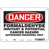 Condor Safety Sign,7 inx10 in,Polyethylene 475V85