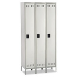 Safco Single-Tier,Three-Column Locker 5525GR