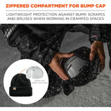 Ergodyne Knit Cap with Bump Cap,Universal,Black 6811ZI