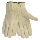 Mcr Safety Gloves,Leather,Driver,Medium,Beige,PK2 3215M