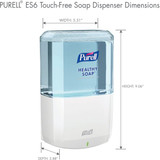 Purell Soap Disp,WH,1,200 mL,10 inD 6430-01