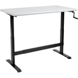 Global Industrial Hand-Crank Adjustable Height Workbench Laminate Safety Edge 60