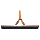 Non-Sparking Floor and Driveway Squeegee, Straight with Tapered Handle Socket, 18 in, Neoprene, Frame Only