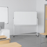 Flash Furniture White Board, 45.25"W x 54.75"H YU-YCI-001-GG