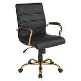 Flash Furniture Executive Swivel Office Chair GO-2286M-BK-GLD-GG