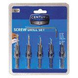 Century Drill & Tool ScrewDrill Bit,5 Pc Set 37405