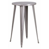 Flash Furniture Silver Metal Bar Table,24RD CH-51080-40-SIL-GG