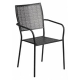 Flash Furniture Black Steel Patio Chair CO-2-BK-GG