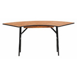 Flash Furniture Serpentine Wood Table,65"x24" YT-WSFT48-24-SP-GG
