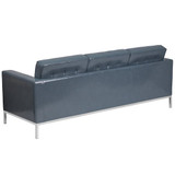 Flash Furniture Leather Sofa,Gray ZB-LACEY-831-2-SOFA-GY-GG
