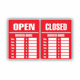 Cosco Business Hours Sign,15x19,Red 098072