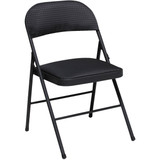 COSCO Fabric Folding Chair, Black 14-995-JBD4 Pack of 4