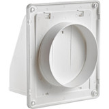 Lambro 6 In. White Plastic Wall Vent Cap 351W 260215