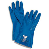 Honeywell Nitri-Knit Chemical Resistant Gloves Nitrile 40 Mil Thick Size 9 Blue