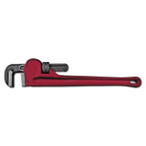 Adjustable Pipe Wrench, 15 Head Angle, Drop Forged Steel Jaw, 36 in