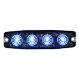 Buyers Products Strobe Light,Ultra-Thin,Blue,4.4" 8892244