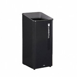 Rubbermaid Commercial Recycling Can,Square,23 gal,Black  2078988